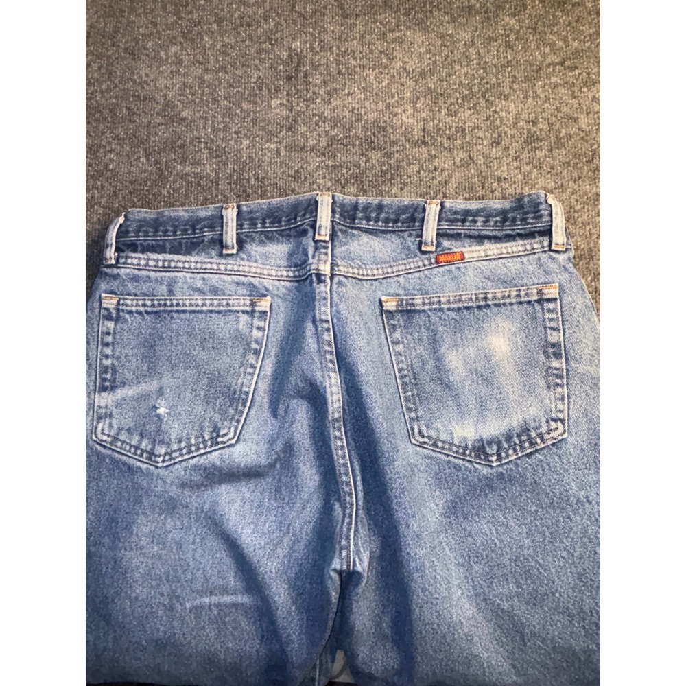 Rustler Jeans Men 38x30 Blue Denim Stretch Casual Faded Straight Leg Medium Wash - Picture 3 of 8